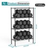 DOMETOUR Adjustable Storage Shelves, Storage Shelving Unit Metal Wire Racks, Heavy Duty Standing Shelf Organizer for Kitchen Pantry Garage - 3 of 4