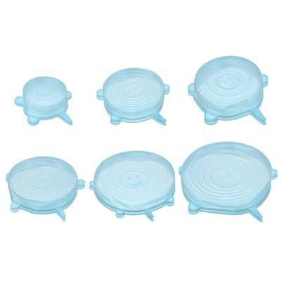 Unique Bargains Reusable Silicone Stretch Lids for Bowls and Food Covers 2 Sets