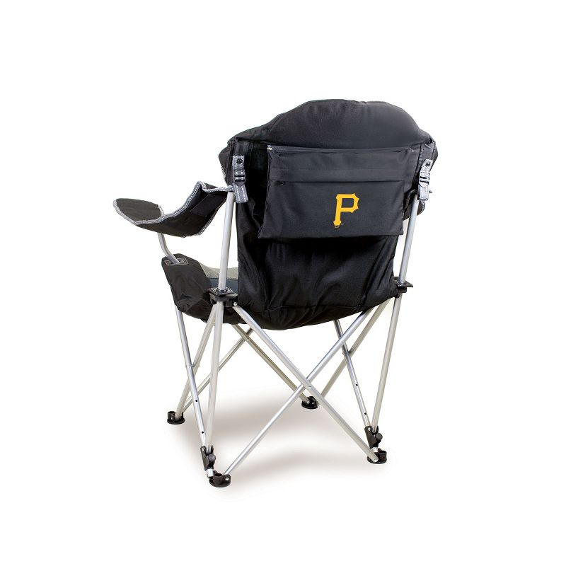 MLB Pittsburgh Pirates Reclining Camp Chair - Black with Gray Accents, 1 of 4