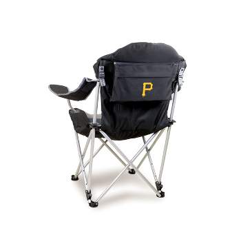 MLB Pittsburgh Pirates Reclining Camp Chair - Black with Gray Accents