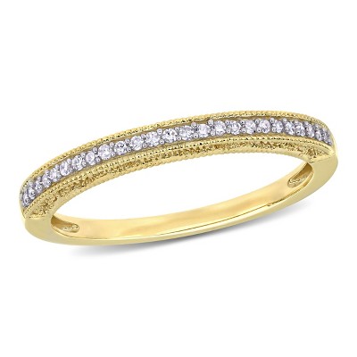 Everly Jewelry – 10K Yellow Gold 1/10 TW Diamond Fashion Ring