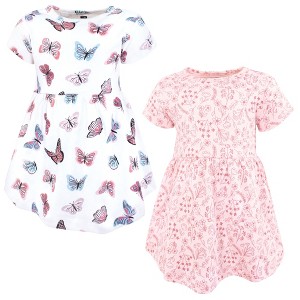 Luvable Friends Hudson Baby Short-Sleeve Dresses 2pk Set - 1 of 2