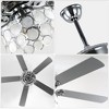 Bella Depo 52" Modern Chrome Ceiling Fan with Light and Remote French Country Chandelier - 4 of 4