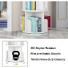 4 Tier Rotating Bookshelf Tower, Floor Standing Storage Rack, 360 Degree Revolvin Bookcase, Wood Narrow Bookshelf for Small Space - 4 of 4