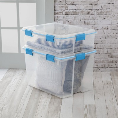 ClearView 80-Quart Stackable Storage Bin with Gasket Seal Lid