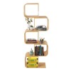 YIYIBYUS 5-tier S-shaped Bookcase, Bamboo Floor Standing Book Rack - 2 of 4