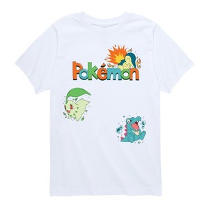 Boys' - Pokémon - Gen 2 Chikorita, Tepig, Totodile Short Sleeve Graphic T-Shirt - 1 of 4