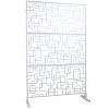 Okak Modern Outdoor Privacy Screen with Abstract Loop Shape Design, Patio Privacy Screen with Metal Stand, Outside Lattice Panels for Lawn - 3 of 4