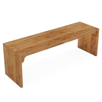 Lirago Brown 78.7" Wooden Computer Desk E1 Manufactured Wood Metal Frame 29.5Hx78.7Wx23.2D 2-Person Workstation