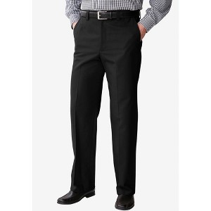 KingSize Relaxed Fit Wrinkle-Free Full Elastic Plain Front Pants - 1 of 2