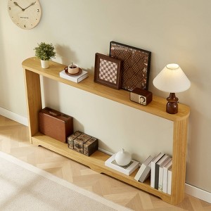 APRILSOUL70.1"corrugated texture storage table for entranceways, narrow wooden console sofa table - 1 of 4