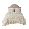 ChicFurnit Bedding Set Tufted Cotton Chenille Medallion Fringe Coverlet Set Soft and Elegant for Cozy Bedroom, Beige, 18.11"*16.14"*4.72" - 2 of 4