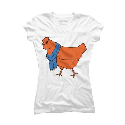 Junior's Design By Humans The Hipster Chicken By TabithaDesigns T-Shirt