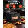 VEVOR Pizza Oven, 8 Presets Electric Pizza Ovens Air Fry Combo, 12-Inch Indoor Pizza Maker Smart Knob Control , 750°F Max Temp, Black - 3 of 4