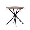 Homy Casa Round Wooden Dining Table with Cross Metal Base for Kitchen or Small Dining Room - 2 of 4