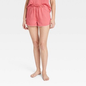 Women's Luxury Collection Shadow Striped Satin Pajama Shorts - Auden™ - 1 of 4