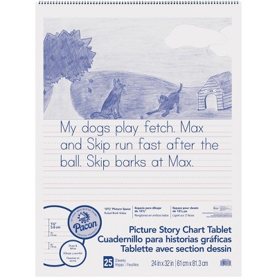 Pacon Picture Story Chart Tablet, 24 x 32 Inches, 25 Sheets