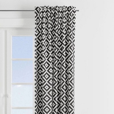 Bacati - Love Diamonds Black Curtain Panel