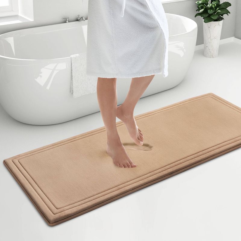 MICRODRY Quick Drying Framed Memory Foam Bath Mat/Runner with Skid Resistant Base, 2 of 3