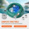 VEVOR Suction Hose Kit for Water Pump, with 2 in x 65 ft Blue Backwash Hose, 20 ft Green Suction Hose, and Steel Round Hole Strainer, Blue - 3 of 4