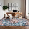 Vintage Area Rugs Washable Floral Carpet Non Slip Non Shedding Ultra Thin Floor Cover Foldable Oriental Indoor Mat for Bedroom Living Room - 4 of 4