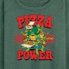 Women's - Teenage Mutant Ninja Turtles - Pizza Power Lightweight French Terry Wide Neck Long Sleeve Shirt - 2 of 4