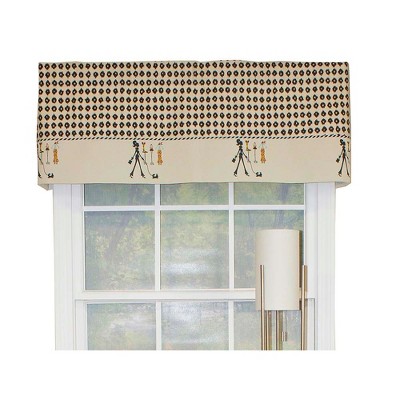 RLF Home Shopaholic Window Treatment Banded Premium Quality Valance 3" Rod Pocket 50" x 16" Ivory