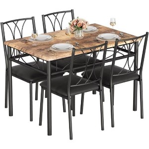 Jojoka Wooden Kitchen Table and Chair Set for Kitchen Dining Room - 1 of 4