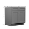 Kitchen Base Cabinet, Unassembled Cabinet with Adjustable Shelf without Top - 3 of 4