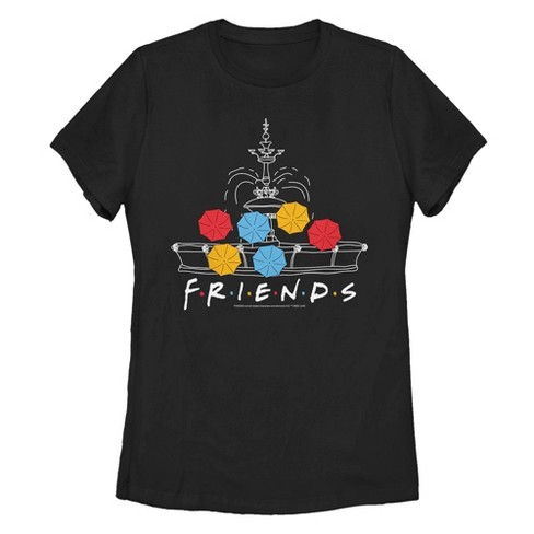 Women's Friends Fountain Umbrellas T-Shirt - image 1 of 4