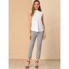 INSPIRE CHIC Women's High Waist Elastic Back Two Slant Pockets Office Work Ankle Pants - 3 of 4