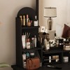 FUFU&GAGA Makeup Vanity Set with Mirror and Stool Drawer and Shelf - 4 of 4