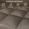 Sofa Couch Faux Leather 3-Seater Sofas with Hand Stitched Comfortable Cushion, Modern Design with Gold Metal Legs and Lift-Up Storage for Living Room - 3 of 4