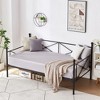 VECELO Metal Daybed with Headboard Heavy-duty Slats Support Sofa Bed Platform Mattress Foundation, Easy Assembly - 4 of 4