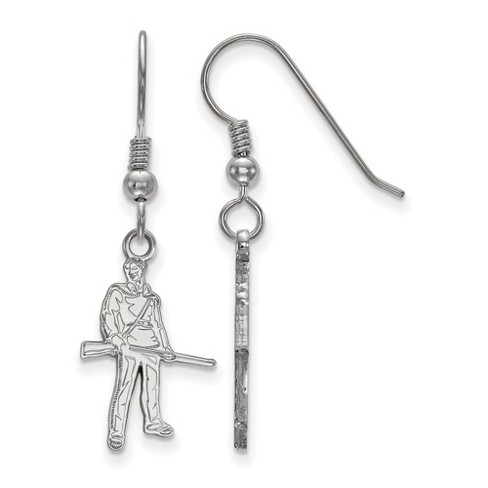 Black Bow Jewelry Sterling Silver West Virginia Mountaineers NCAA Dangle Earring - image 1 of 3