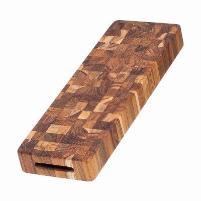 TeakHaus End Grain Teakwood Rectangular 18x6x2 Inch Cheeseboard