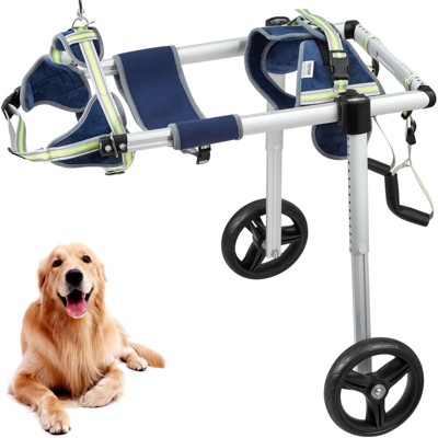 Munora 2-Wheel Large Dog Wheelchair - Adjustable Mobility Aid for Dogs 48-88lbs with 8" EVA Wheels (Size L)