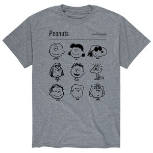 Men's - Peanuts - Snoopy And Friends Short Sleeve Graphic T-Shirt - 1 of 4