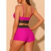 Elerevyo Women's Contrast Color High Waisted Scoop Neck Swimsuit Bathing Suit 2 Pcs - 3 of 4