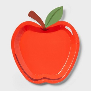 10ct Apple Shaped Snack Plate, Teacher Supplies - Spritz™ - 1 of 3