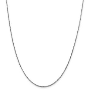 Black Bow Jewelry 1.5mm 14k White Gold Solid Wheat Chain Necklace - 1 of 4