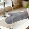 REGALWOVEN Heat Resistant Silicone Thick Cotton Lining Oven Mitts 13 x 7.5 Inch 2 Pcs - 4 of 4