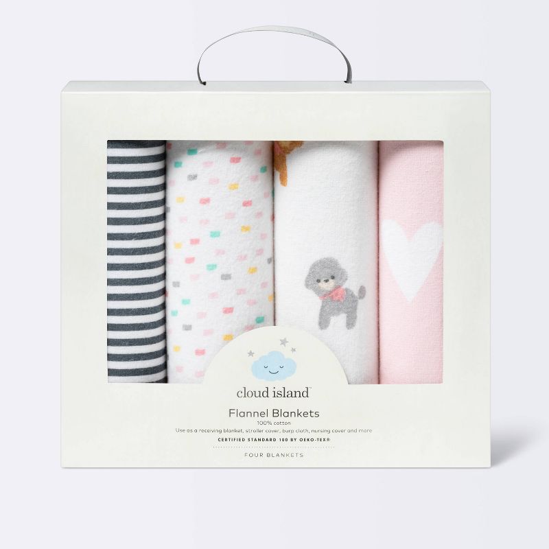 Flannel Baby Blankets Puppies - Cloud Island&#8482; 4pk, 4 of 7