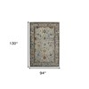 2' X 3' Gray Rust And Blue Area Rug - 3 of 4