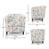 Ridstar Modern Club Chair with A Subtly Flared Design For Living Room-White - 4 of 4
