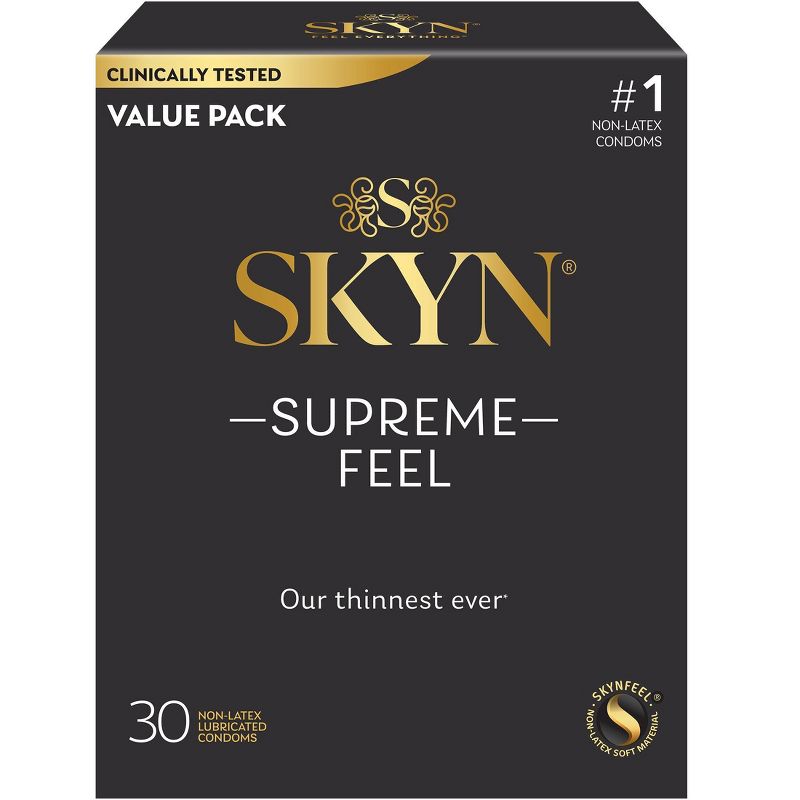 SKYN Supreme Non-Latex Lubricated Condoms - 30ct, 1 of 13