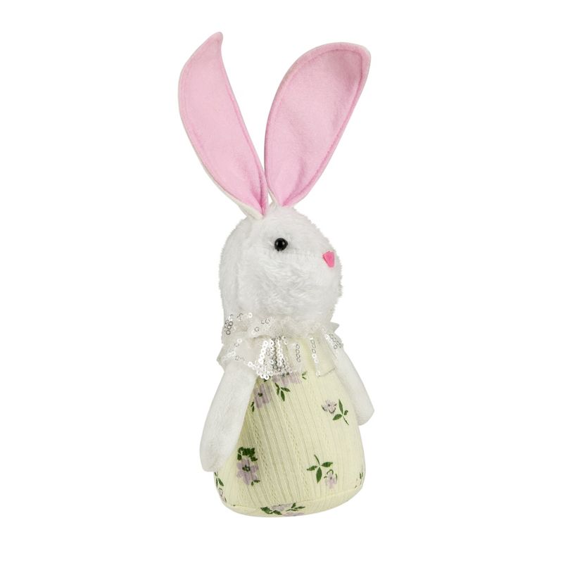 Northlight 11" Yellow Spring Floral Easter Bunny Figure, 3 of 6