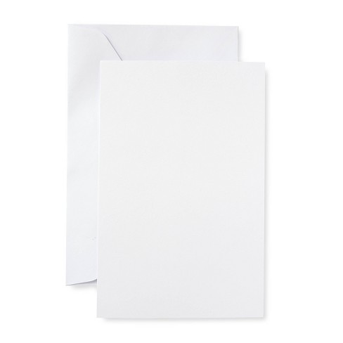 Blank Note Cards with Envelopes (50ct) - White