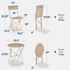 Best Choice Products 3-Piece Small Bistro Set, Folding Patio Furniture Set of 2 Chairs and Table - 2 of 4