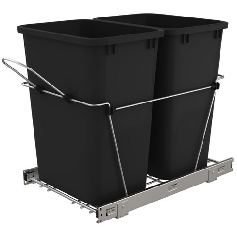 Rev-A-Shelf 35 Quart Single Trash Pull-Out Waste Container with